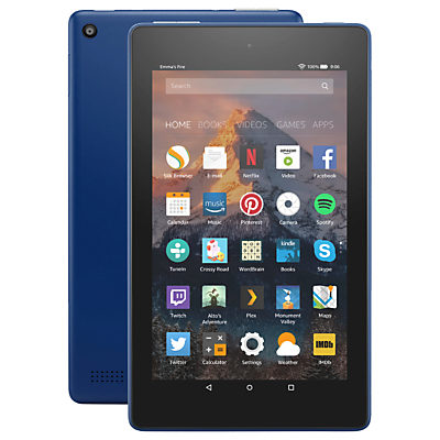 New Amazon Fire 7 Tablet with Alexa, Quad-core, Fire OS, 7, Wi-Fi, 8GB, 7, With Special Offers Marine Blue